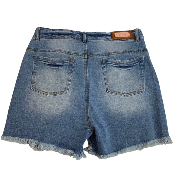 Indigo Saint Premium Denim Women’s Shorts Size 4, Waist 27 - Picture 2 of 9